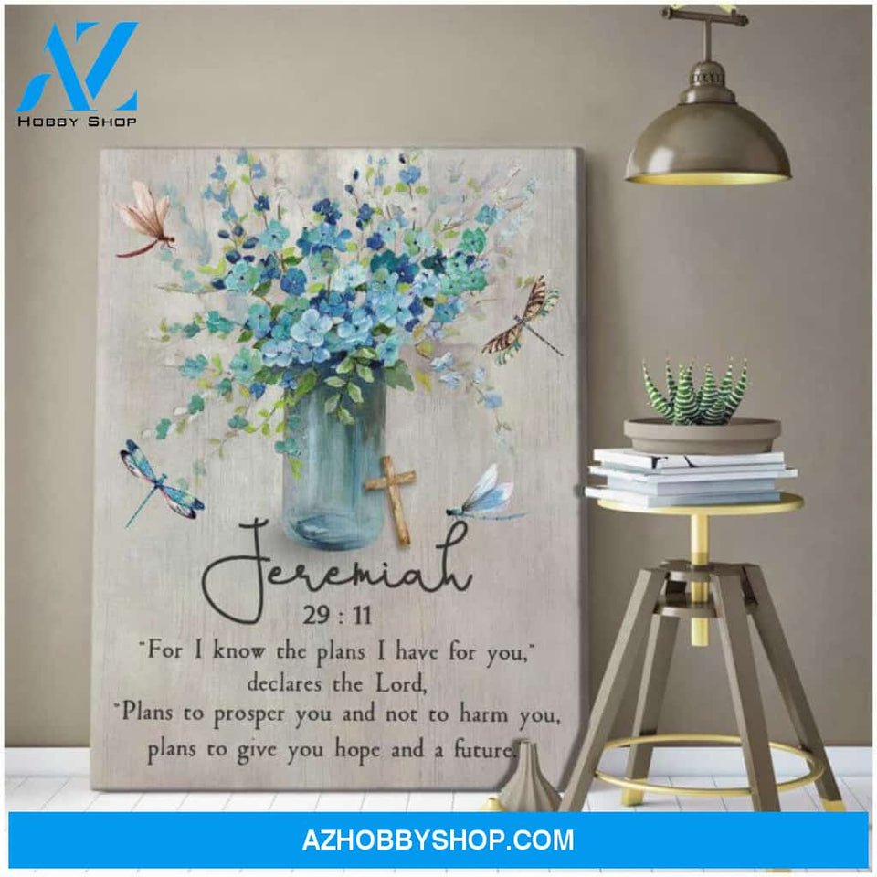 Dragonfly Canvas Jeremiah 29:11 Canvas And Poster, Canvas Wall Art, Wall Decor Visual Art