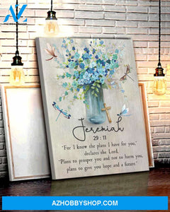 Dragonfly Canvas Jeremiah 29:11 Canvas And Poster, Canvas Wall Art, Wall Decor Visual Art