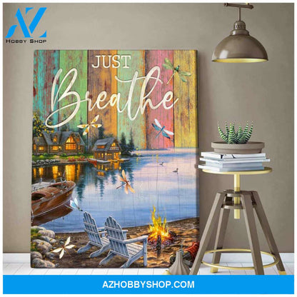 Dragonfly Canvas Just Breathe CB Wall Art Decor