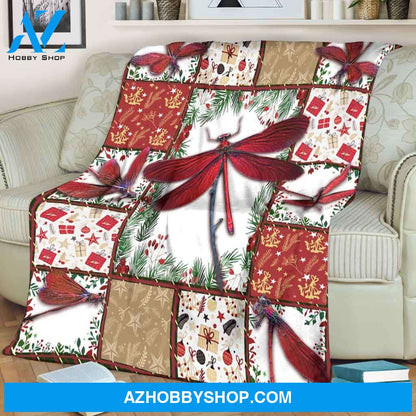 Dragonfly Christmas - I Am Always With You Fleece Blanket Gift For Friend Family Birthday Gift Home Decor Bedding Couch Sofa Soft And Comfy Cozy