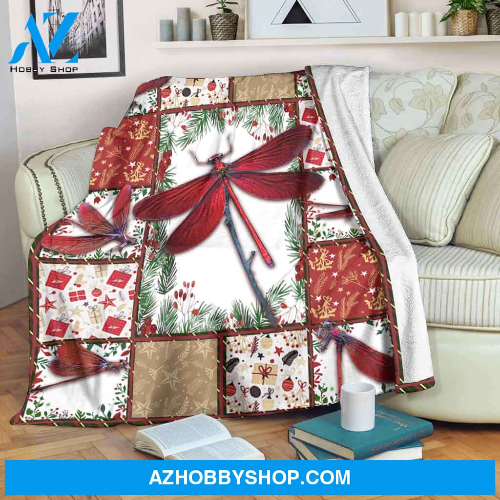 Dragonfly Christmas - I Am Always With You Fleece Blanket Gift For Friend Family Birthday Gift Home Decor Bedding Couch Sofa Soft And Comfy Cozy