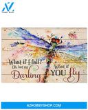 Dragonfly Colorful Art My Darling What If You Fly Canvas Wall Art, Wall Decor Visual Art
