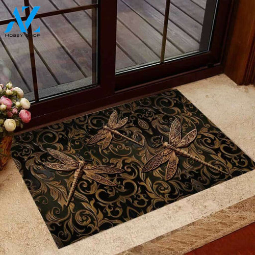 Dragonfly Easy Clean Welcome DoorMat | Felt And Rubber | 40x60 cm | 45x75 cm | 60x90 cm | Colorful | DO1049