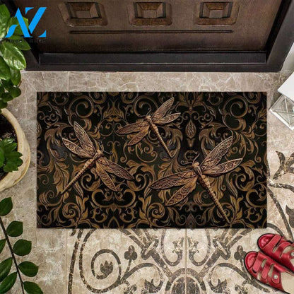 Dragonfly Easy Clean Welcome DoorMat | Felt And Rubber | 40x60 cm | 45x75 cm | 60x90 cm | Colorful | DO1049
