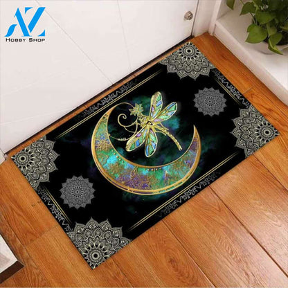 Dragonfly Easy Clean Welcome DoorMat | Felt And Rubber | 40x60 cm | 45x75 cm | 60x90 cm | Colorful | DO1051