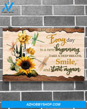 Dragonfly Every Day Is A New Beginning Canvas Painting, Wall Decor Visual Art