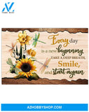 Dragonfly Every Day Is A New Beginning Canvas Painting, Wall Decor Visual Art