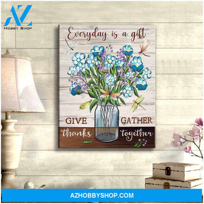 Dragonfly Everyday is a gift Canvas Wall Art Decor