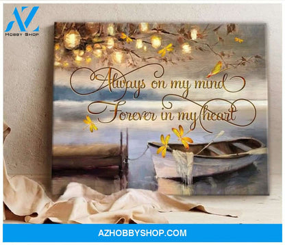 Dragonfly Forever In My Heart Wall Art Canvas Prints