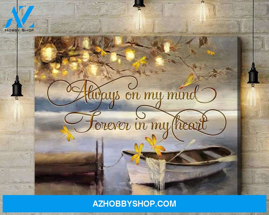 Dragonfly Forever In My Heart Wall Art Canvas Prints