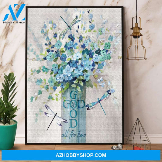 Dragonfly God Is Good Al The Time Canvas And Poster, Wall Decor Visual Art