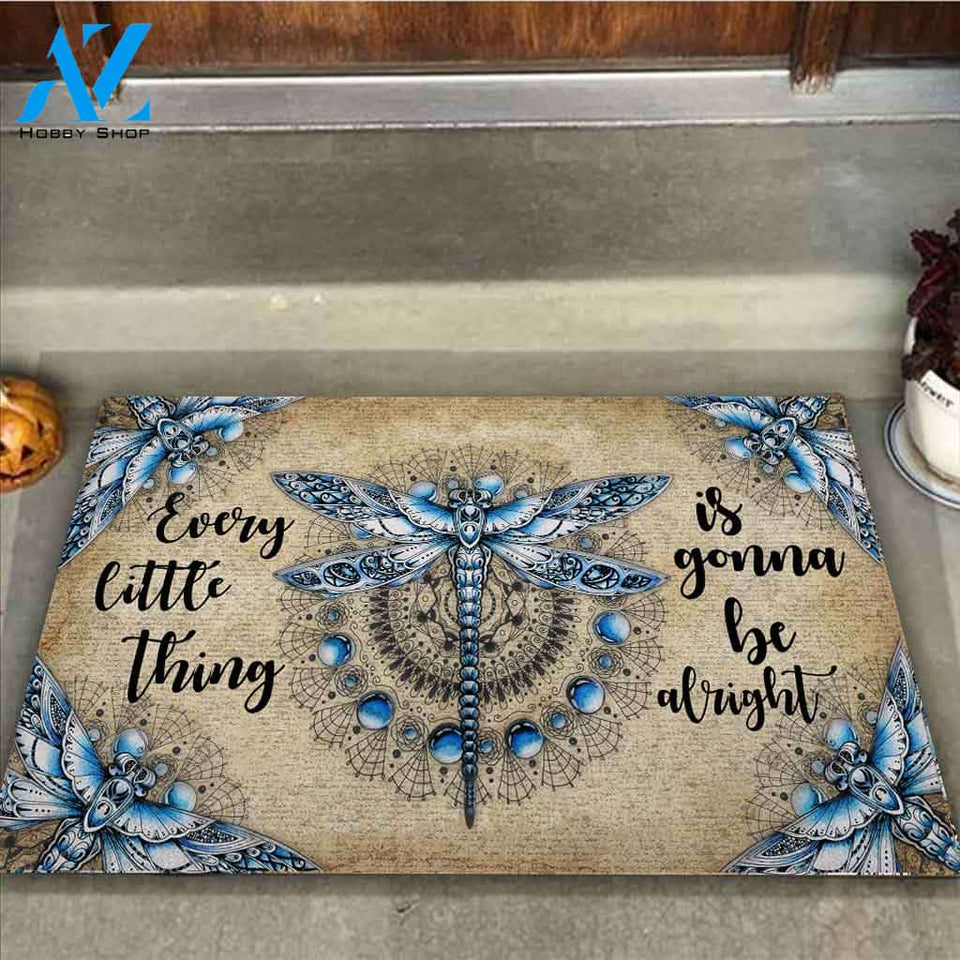 Dragonfly Hippie Doormat