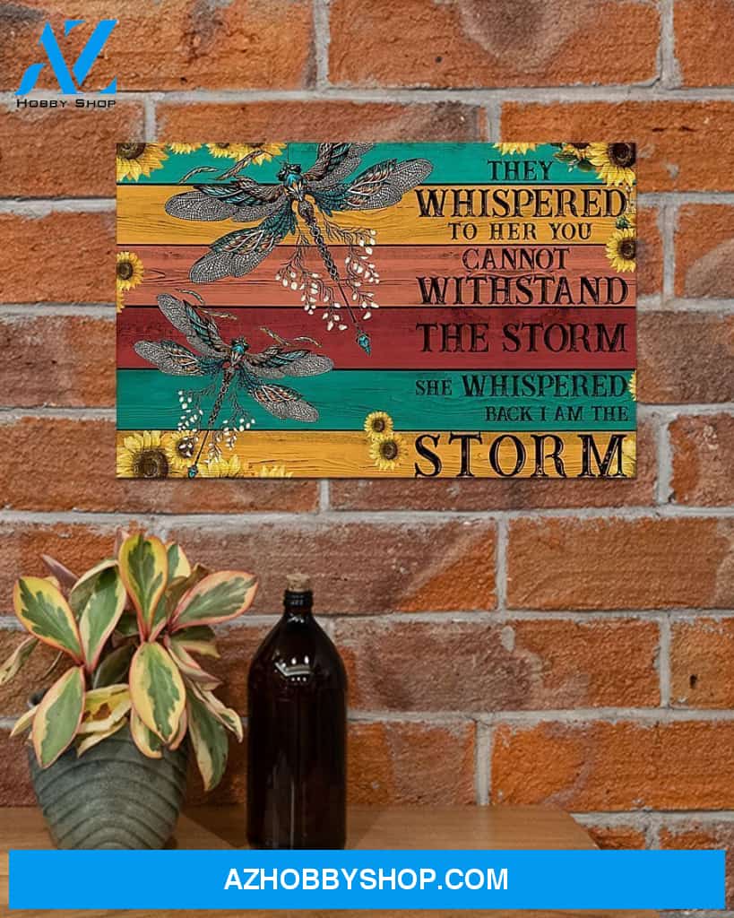 Dragonfly I Am The Storm Canvas Painting, Wall Decor Visual Art