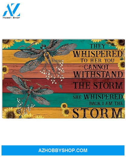 Dragonfly I Am The Storm Canvas Painting, Wall Decor Visual Art
