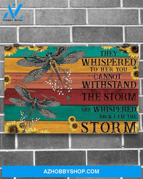 Dragonfly I Am The Storm Canvas Painting, Wall Decor Visual Art