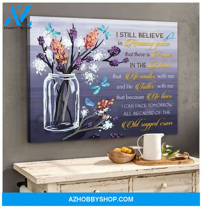 Dragonfly I Still Believe Canvas Wall Art