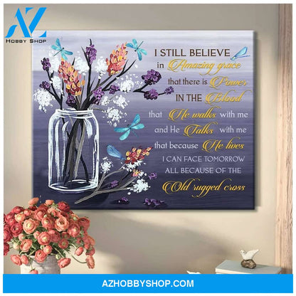 Dragonfly I Still Believe Canvas Wall Art