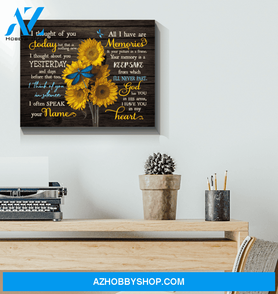 Dragonfly I Thought Of You Special Custom Design Canvas Gift