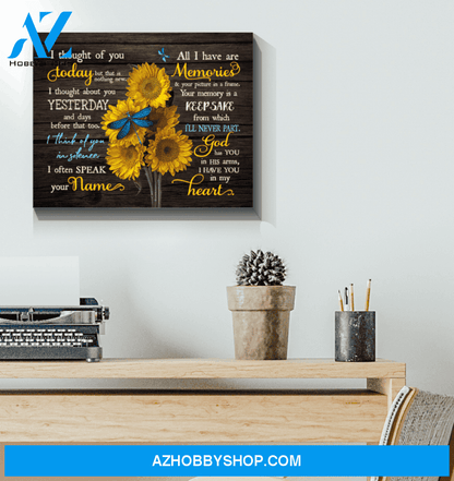 Dragonfly I Thought Of You Special Custom Design Canvas Gift