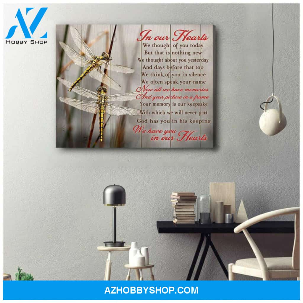 Dragonfly In Our Hearts | Moosfy Wrap Canvas Ready To Hang