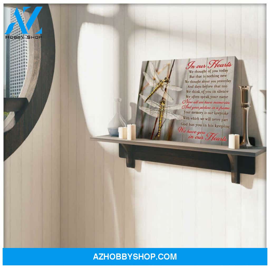 Dragonfly In Our Hearts | Moosfy Wrap Canvas Ready To Hang