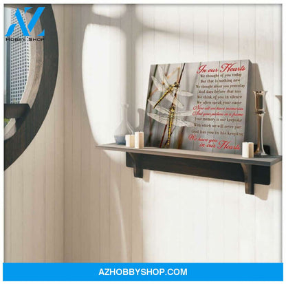 Dragonfly In Our Hearts | Moosfy Wrap Canvas Ready To Hang