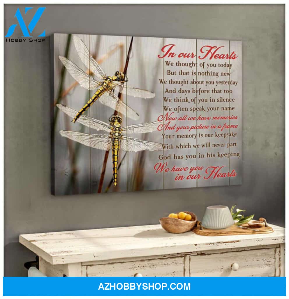 Dragonfly In Our Hearts | Moosfy Wrap Canvas Ready To Hang