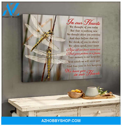 Dragonfly In Our Hearts | Moosfy Wrap Canvas Ready To Hang