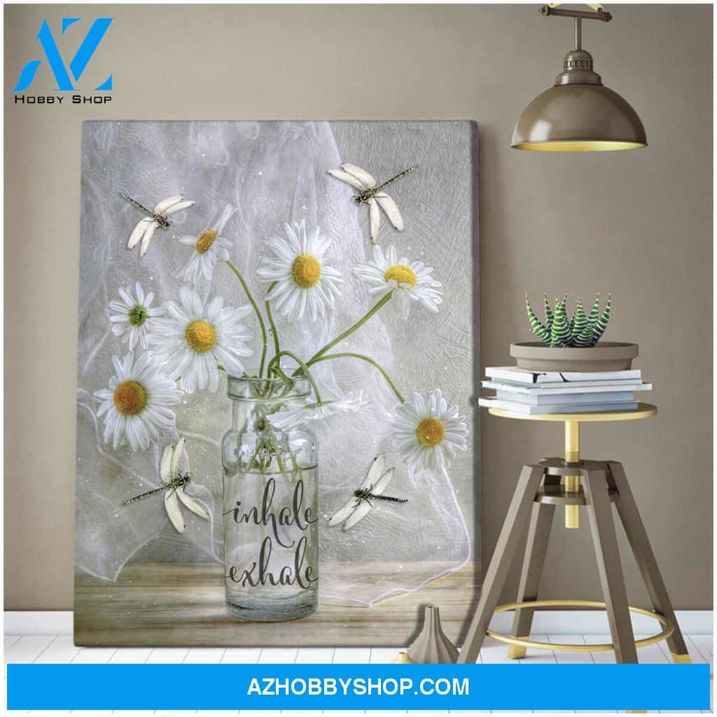 Dragonfly Inhale Exhale Canvas Wall Art