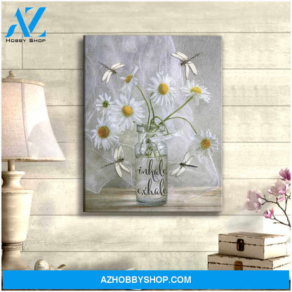 Dragonfly Inhale Exhale Canvas Wall Art