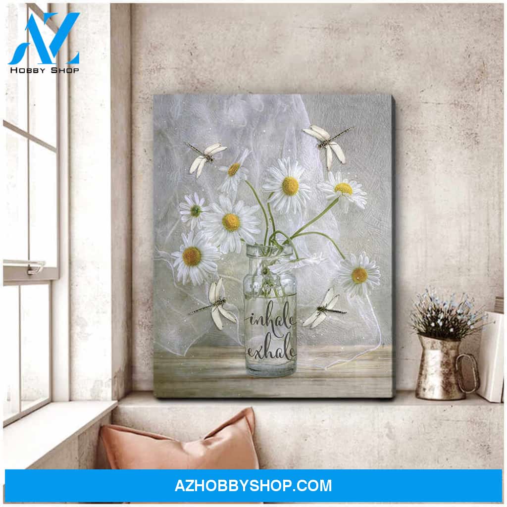 Dragonfly Inhale Exhale Canvas Wall Art