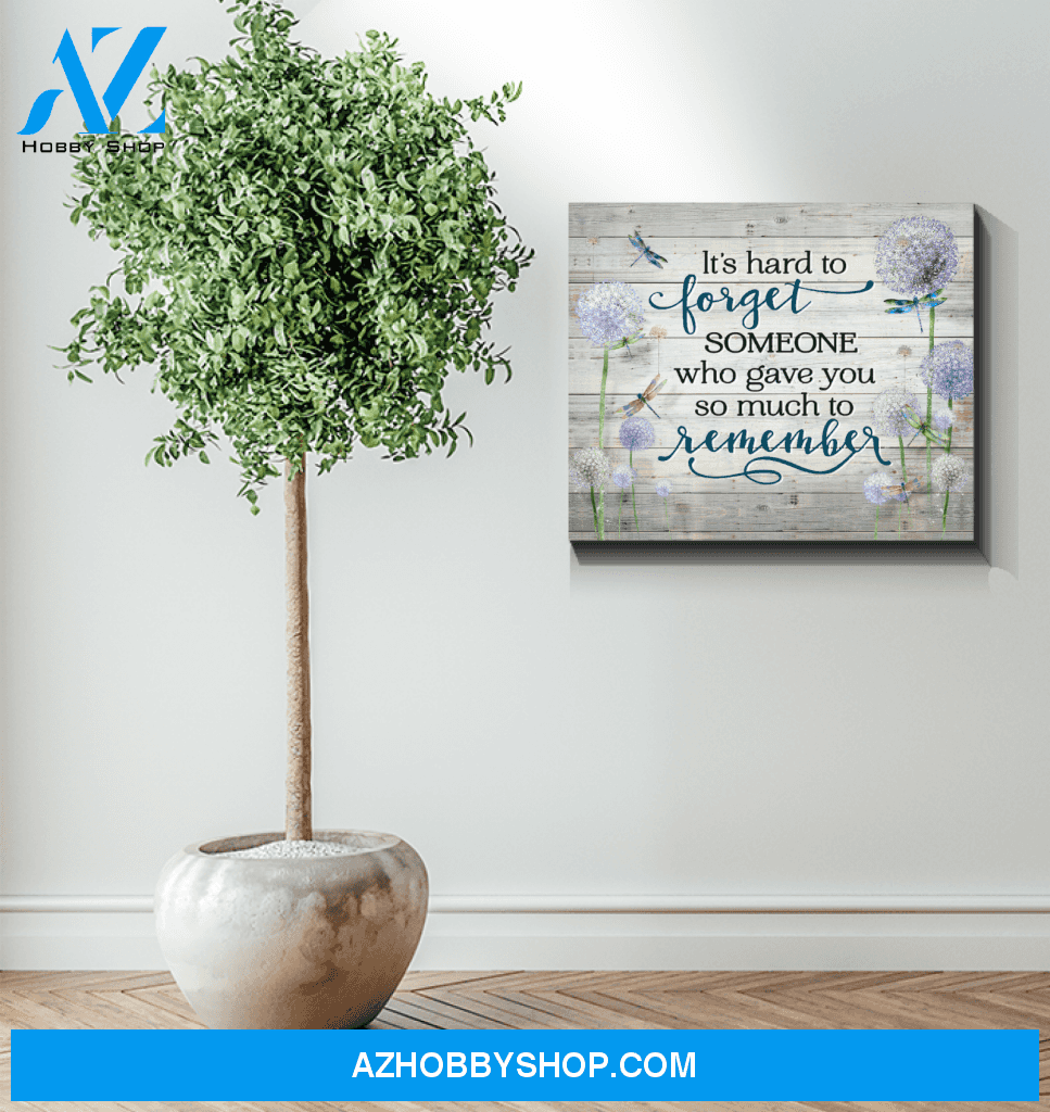 Dragonfly It's Hard To Forget Canvas Wall Art