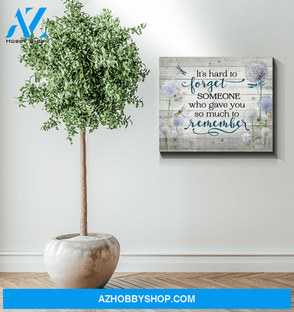 Dragonfly It's Hard To Forget Canvas Wall Art