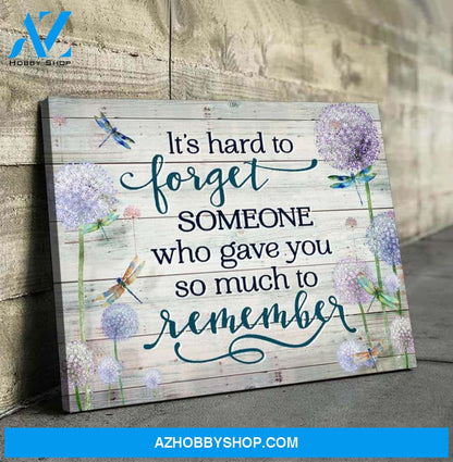 Dragonfly It's Hard To Forget Canvas Wall Art