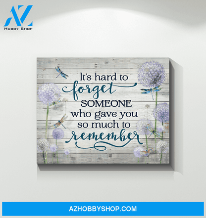 Dragonfly It's Hard To Forget Canvas Wall Art