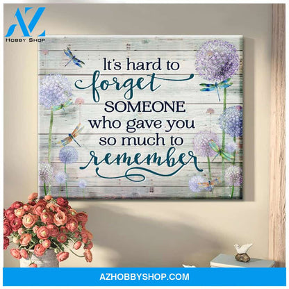 Dragonfly It's Hard To Forget Canvas Wall Art
