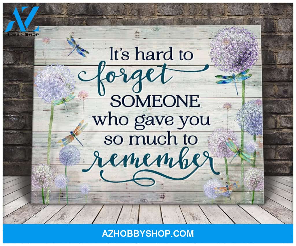 Dragonfly It's Hard To Forget Canvas Wall Art