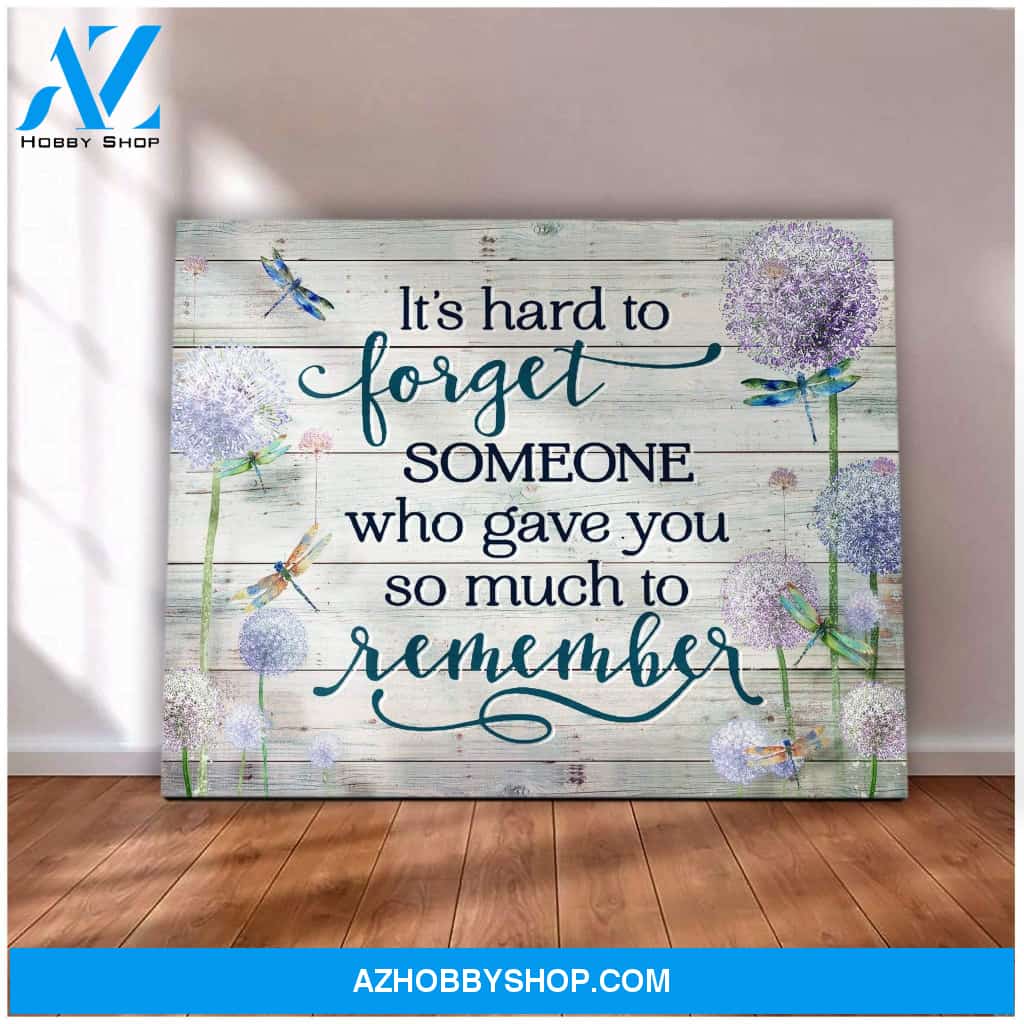 Dragonfly It's Hard To Forget Canvas Wall Art