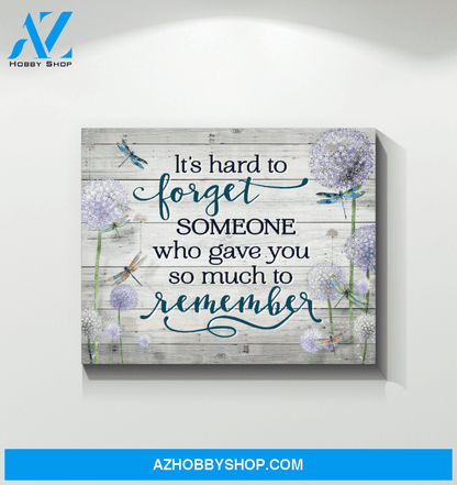 Dragonfly It's Hard To Forget Canvas Wall Art