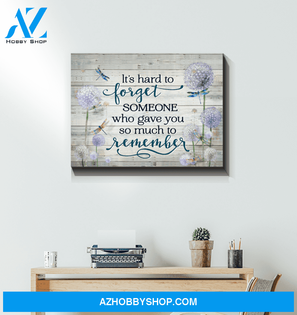 Dragonfly It's Hard To Forget Canvas Wall Art