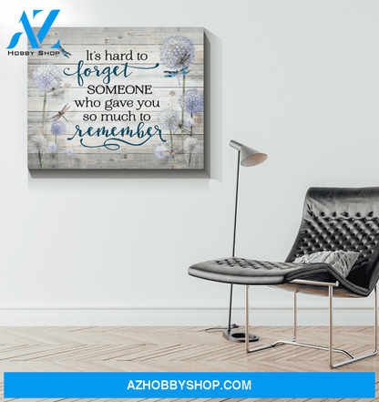 Dragonfly It's Hard To Forget Canvas Wall Art
