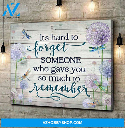 Dragonfly It's Hard To Forget Canvas Wall Art