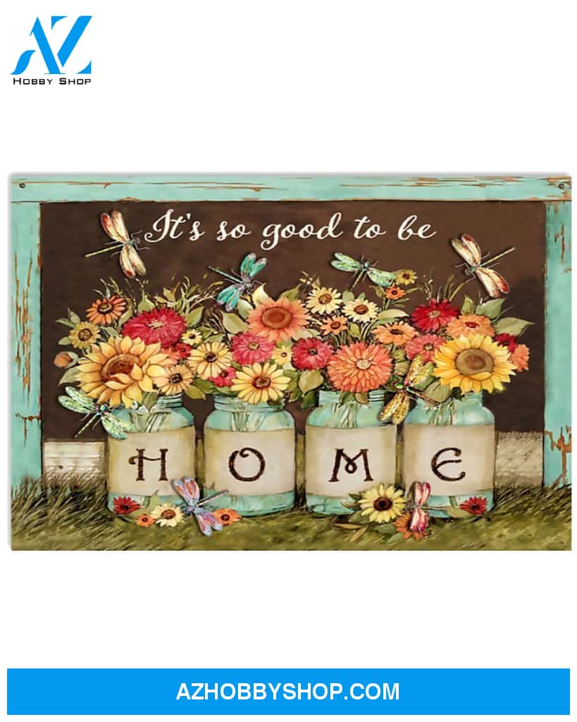 Dragonfly It's So Good To Be Home Canvas Gift, Wall Decor Visual Art