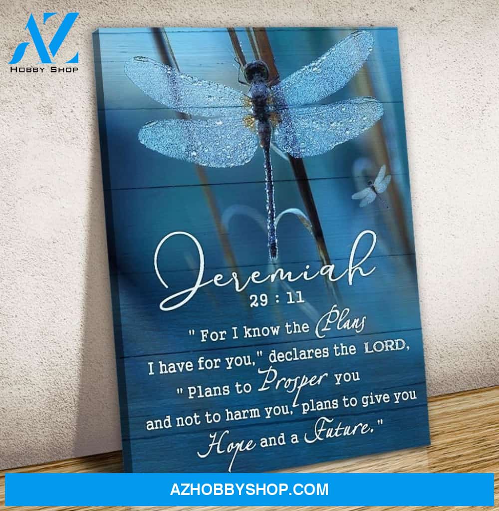 Dragonfly Jeremiah 29:11 Unique Custom Design Canvas Gift