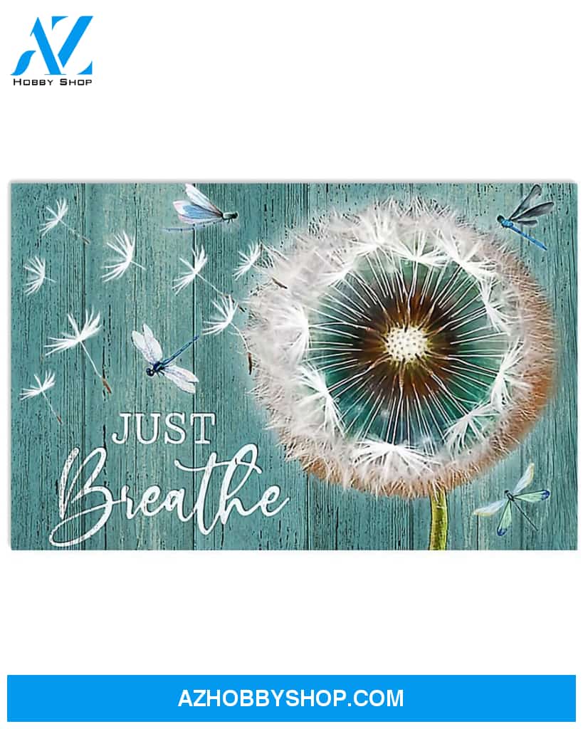Dragonfly Just Breathe Canvas Prints, Wall Decor Visual Art
