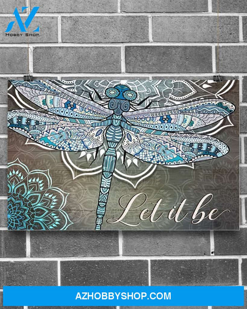 Dragonfly Let It Be Canvas Decor, Wall Decor Visual Art
