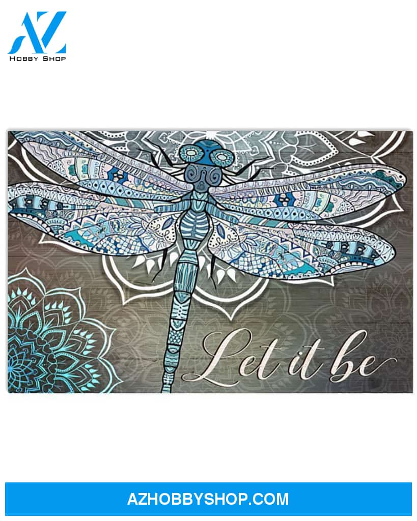Dragonfly Let It Be Canvas Decor, Wall Decor Visual Art
