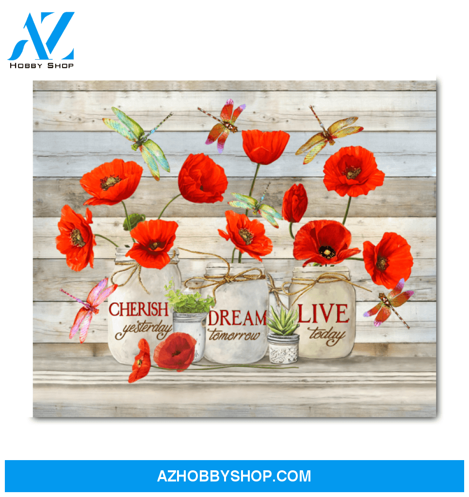 Dragonfly Live Today Canvas Wall Art