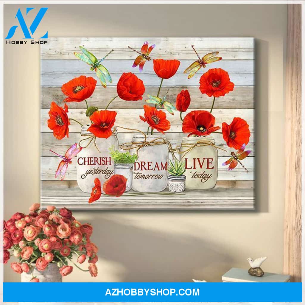 Dragonfly Live Today Canvas Wall Art