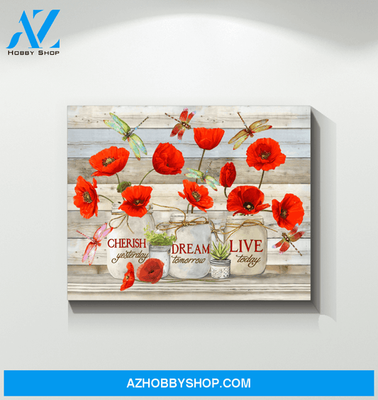 Dragonfly Live Today Canvas Wall Art